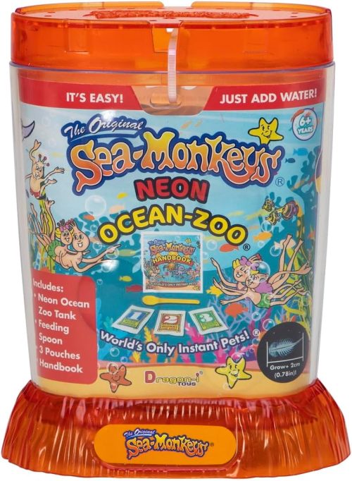 Sea-Monkeys? Ocean Zoo Neon - World-s Only Instant Pets? - Assorted Colors - Ages 6+ (Pack of 1)